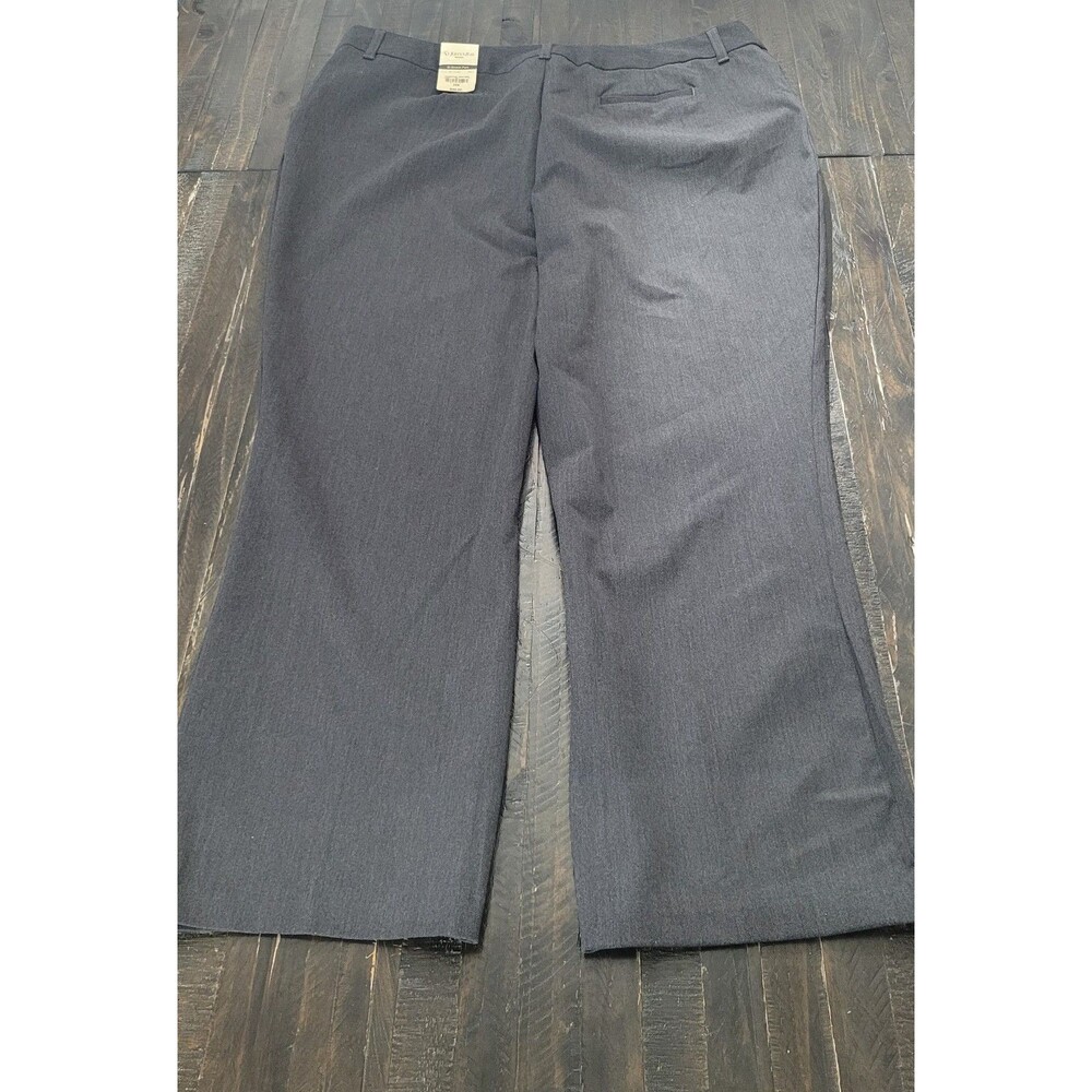 New St. John's Bay Women's Bi-Stretch Pants Charcoal Heather 24W Business Casual - Picture 3 of 11